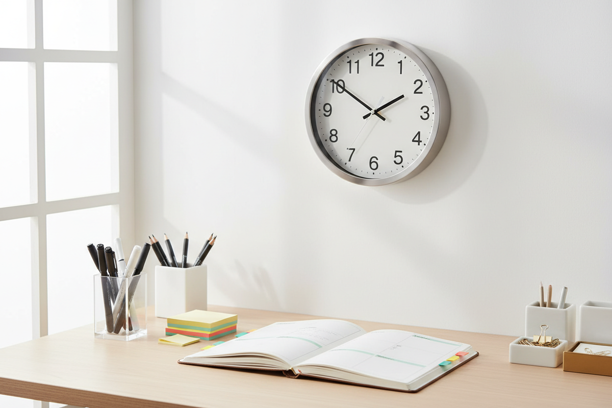 something representing time and organisation bright and attractive